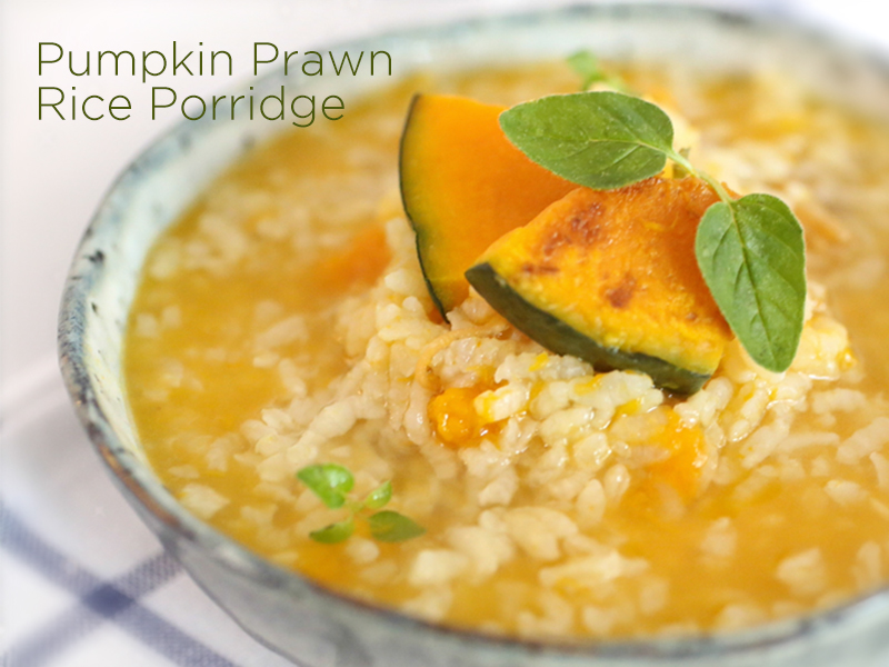 Pumpkin Prawn Rice Porridge