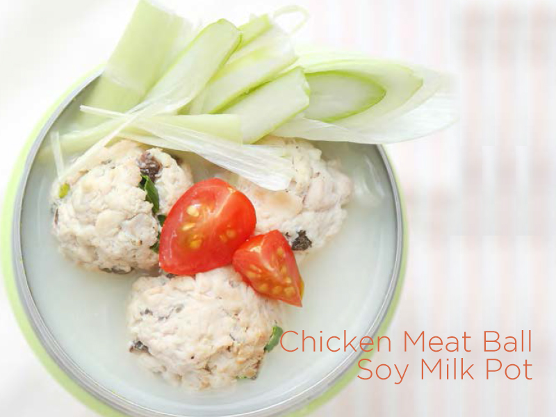 Chicken Meatball Soy Milk Pot