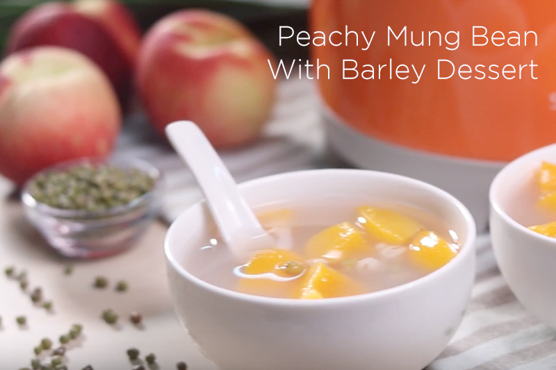 Peachy Mung Bean With Barley Dessert