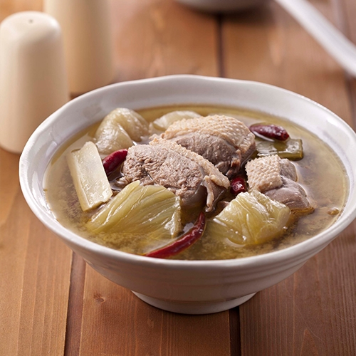 Duck Soup with Pickled Mustard Greens