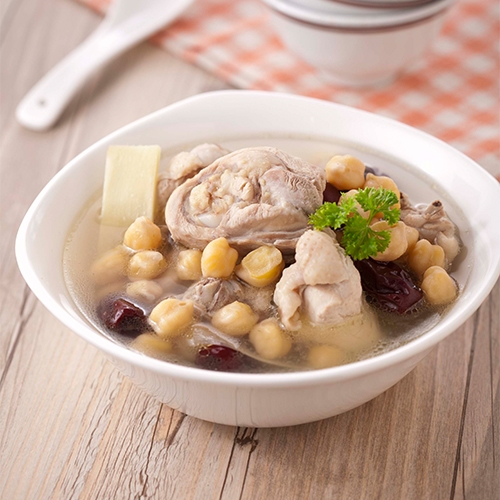 Chicken Soup with Chickpeas and Jujubes