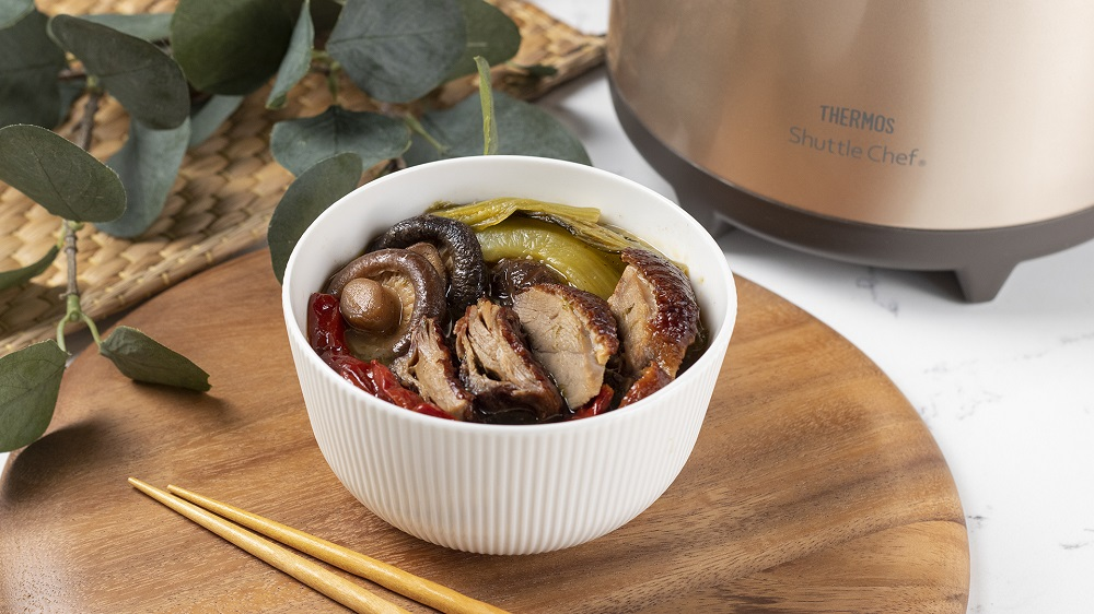 Spicy Assam Mustard with Roasted Duck & Chicken
