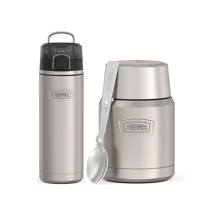ICON™ 710ml Water Bottle and 470ml Food Jar Bundle Set