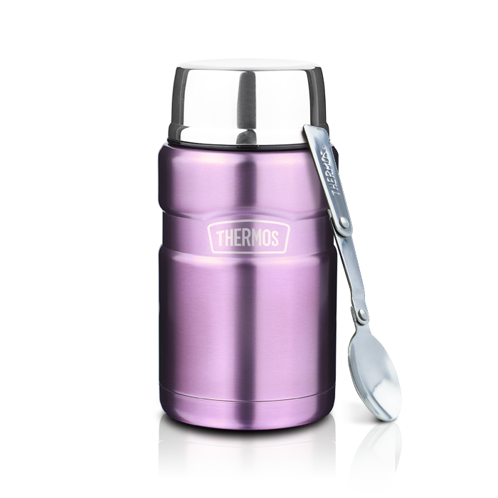 SK-3022 710ml Stainless Steel King Food Jar with Spoon