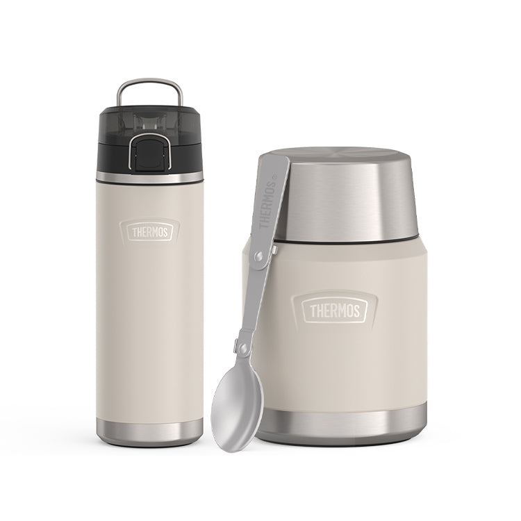 ICON™ 710ml Water Bottle and 470ml Food Jar Bundle Set